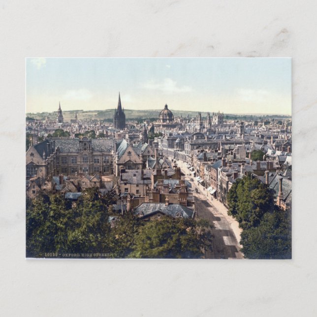 Oxford High Street, England panorama Vykort (Framsida)