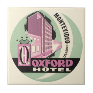 Oxford Hotel, Montevideo, Uruguay, Vintage Resa Kakelplatta