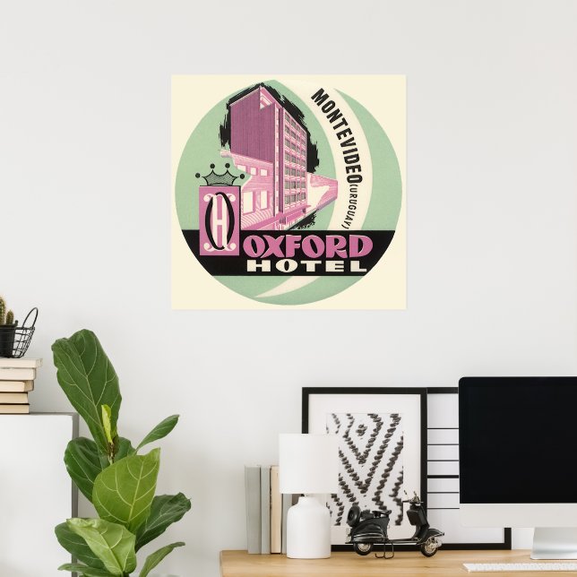 Oxford Hotel, Montevideo, Uruguay, Vintage Resa Poster (Hemmakontoret)