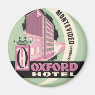 Oxford Hotel, Montevideo, Uruguay, Vintage resor Magnet