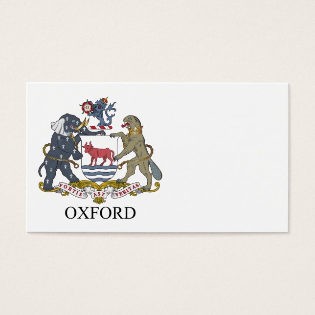 Oxford jackar av arm visitkort (Framsidan)