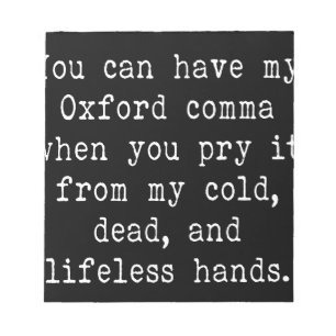 Oxford komma anteckningsblock