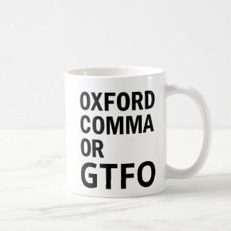 Oxford komma eller GTFO Kaffemugg