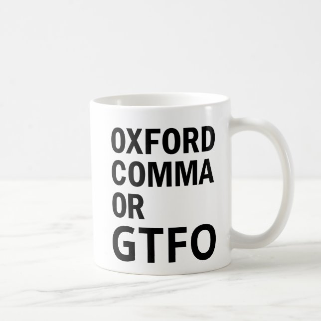Oxford komma eller GTFO Kaffemugg (Höger)