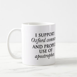 Oxford komma- och apostrofmugg kaffemugg
