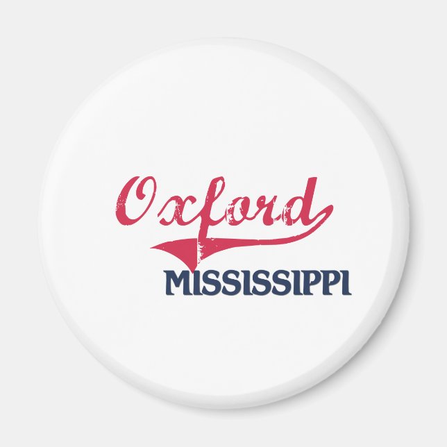 Oxford Mississippi City Classic Magnet (Framsidan)
