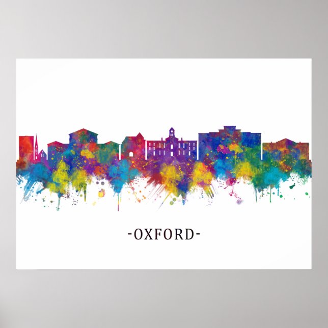 Oxford Mississippi Skyline Poster (Framsidan)