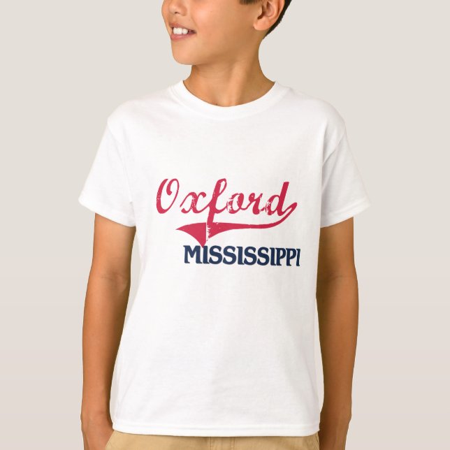 Oxford Mississippi stadsklassiker T-shirt (Framsida)
