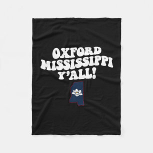 Oxford Mississippi Y'all Ms Södra Semester Fleecefilt