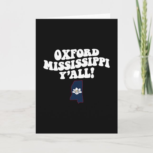 Oxford Mississippi Y'all Ms sydstats semester  Kort (Framsida)