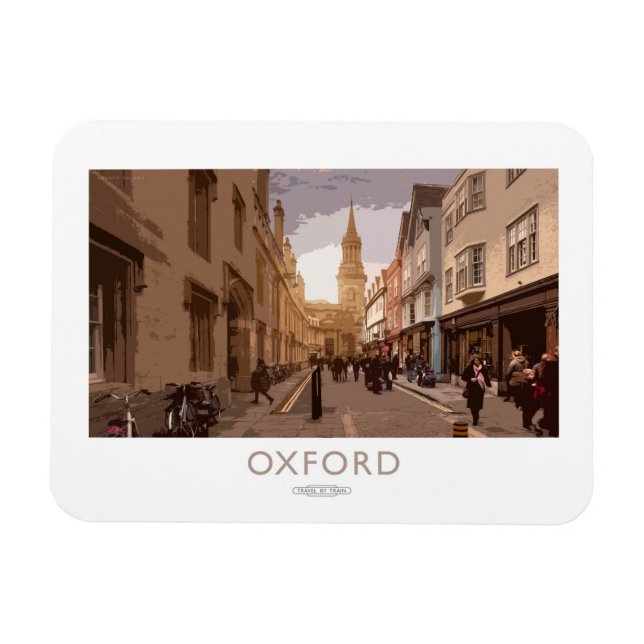 Oxford Railway Poster Magnet (Horisontell)