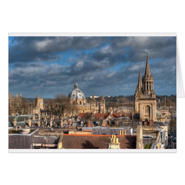 Oxford Skyline Hälsningskort (Framsidan Horizontal)