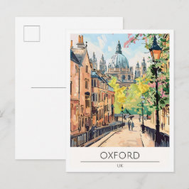 Oxford Storbritannien Konst Illustration Resa Vykort