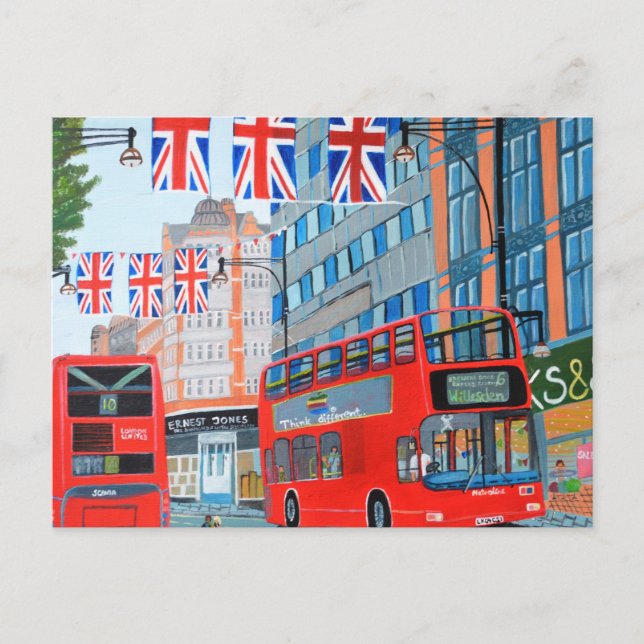 Oxford Street Invitation  Meddelande Vykort (Framsida)