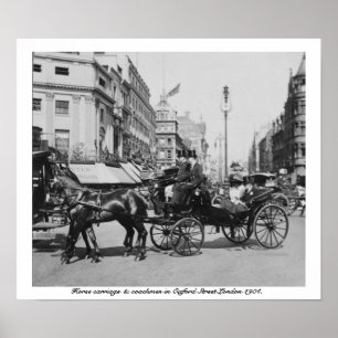 Oxford Street London 1904, England, Förenade kunga Poster