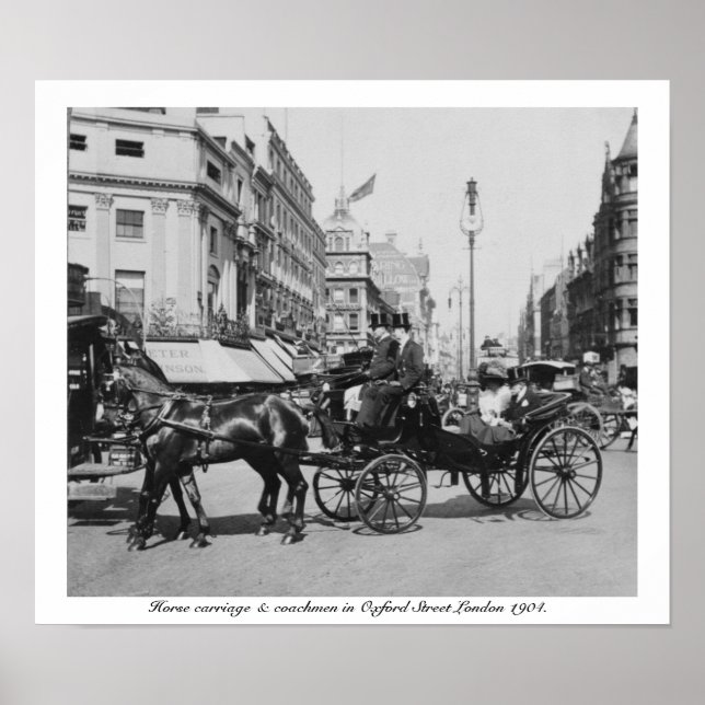 Oxford Street London 1904, England, Förenade kunga Poster (Framsidan)