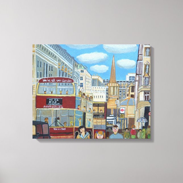 Oxford Street London  Canvastryck (Framsida)