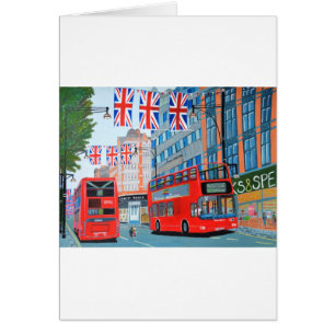 Oxford Street- Queen's Diamond Jubilee Hälsningskort