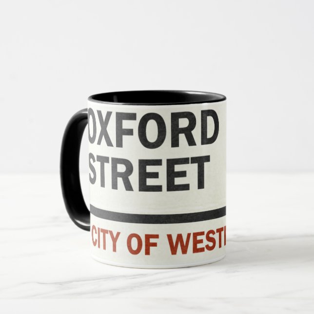 Oxford Street Sign  Mugg (Framsida vänster)