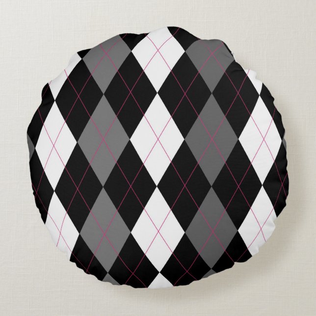 Oxford Tales A Deux Argyle Round Pillow Rund Kudde (Baksidan)