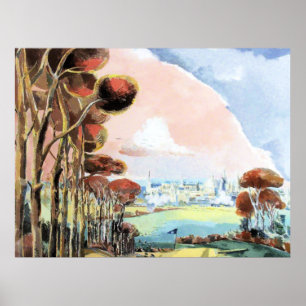 Oxford Under Ward, målning av Paul Nash Poster