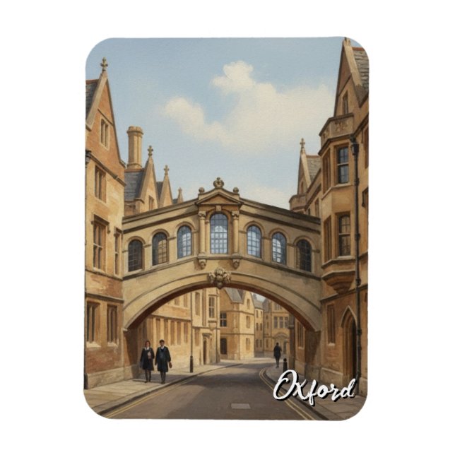 Oxford University Bridge of Sighs England Resa Magnet (Vertikal)