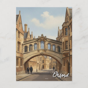 Oxford University Bridge of Sighs England Resa Vykort