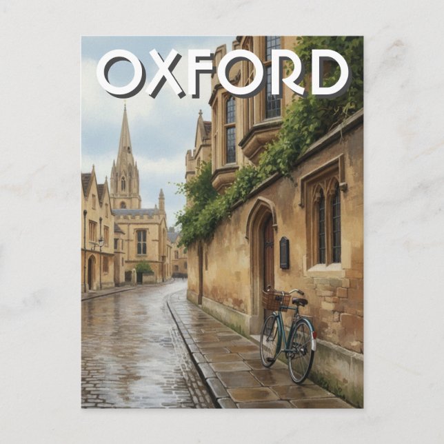 Oxford University England Travel Vykort (Framsida)