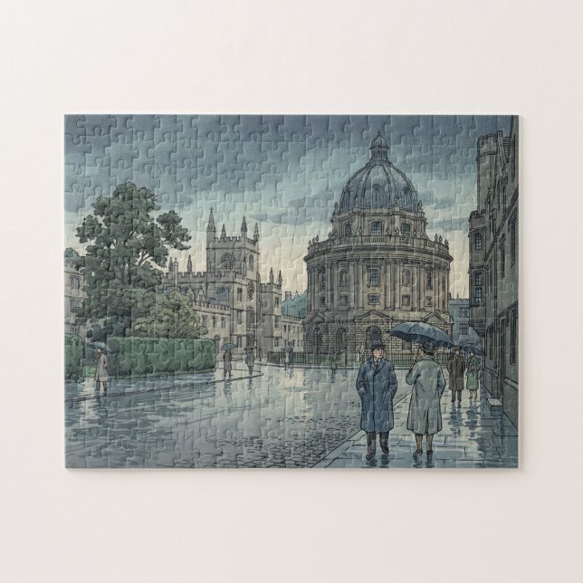 Oxford University i regn Pussel (Horisontell)