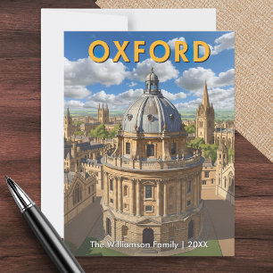Oxfords siluett Radcliffe Camera Retro Personlig Vykort
