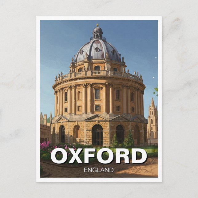 Oxfords universitet Radcliffe Camera England Resa Vykort (Framsida)