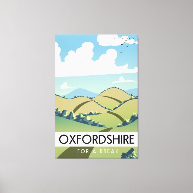 Oxfordshire för en poster canvastryck (Framsida)