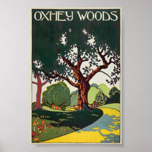 Oxhey Skogen Vintage affisch 1915