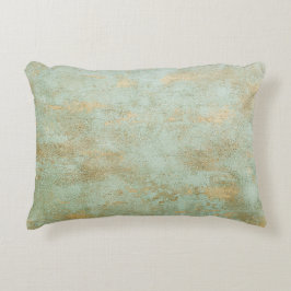 Oxiderad Koppar och Grön Textur Prydnadskudde