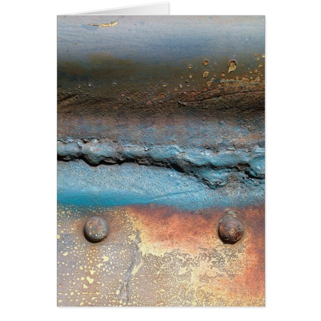 Oxiderad Metall Hälsningskort (Framsidan)