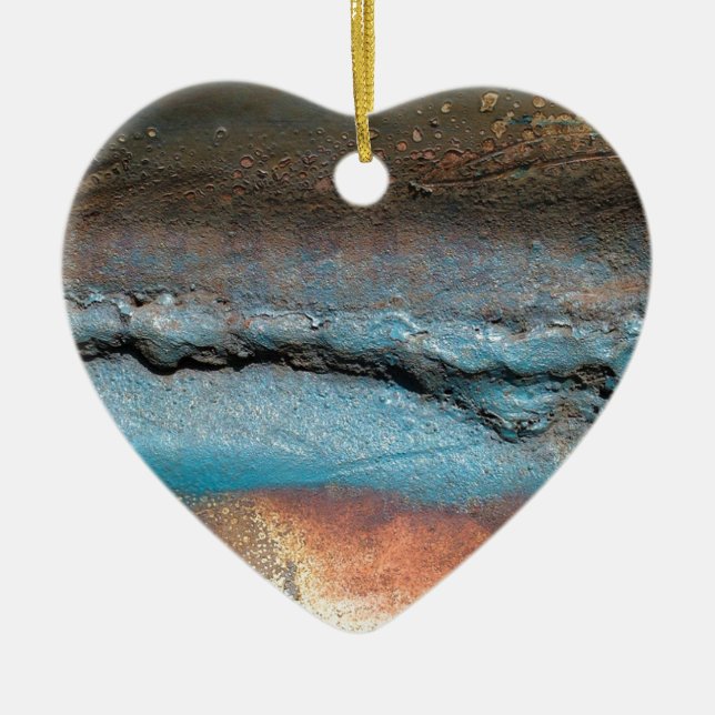 Oxiderad Metall Julgransprydnad Keramik (Framsidan)