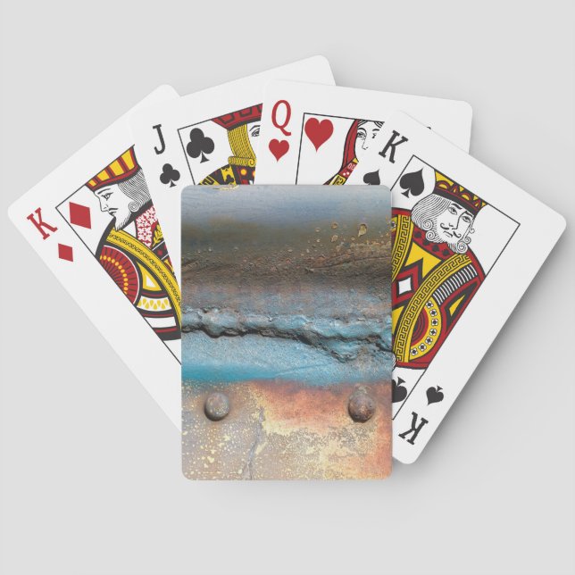 Oxiderad Metall Spel Kort (Baksidan)