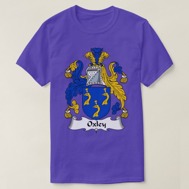 Oxley Jackar Arm Family Crest T Shirt (Design framsida)