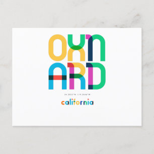 Oxnard California Mid Century, Pop Art Vykort