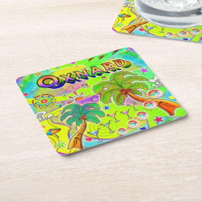 Oxnard Mind Focus Underlägg Papper Kvadrat (Vinklad)