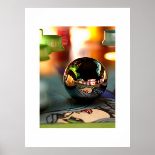 OXO boll pinball poster