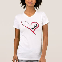 oxo! Red Heart med Anpassningsbar Message! T-shirt