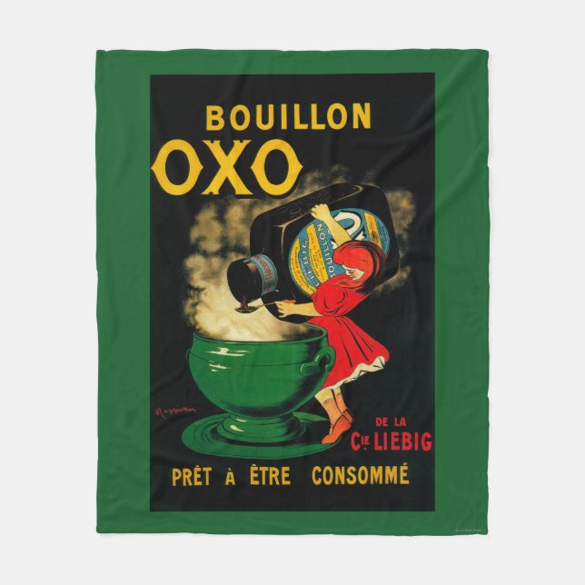 OXO vintage PoseterEurope för buljong Fleecefilt (Framsidan)
