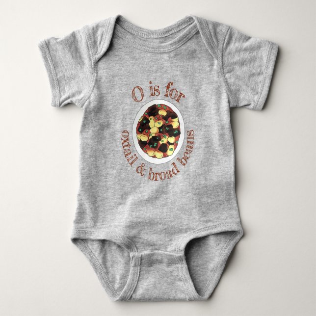 Oxtail och Broad Beans Stew Jamaican Food T Shirt (Framsida)