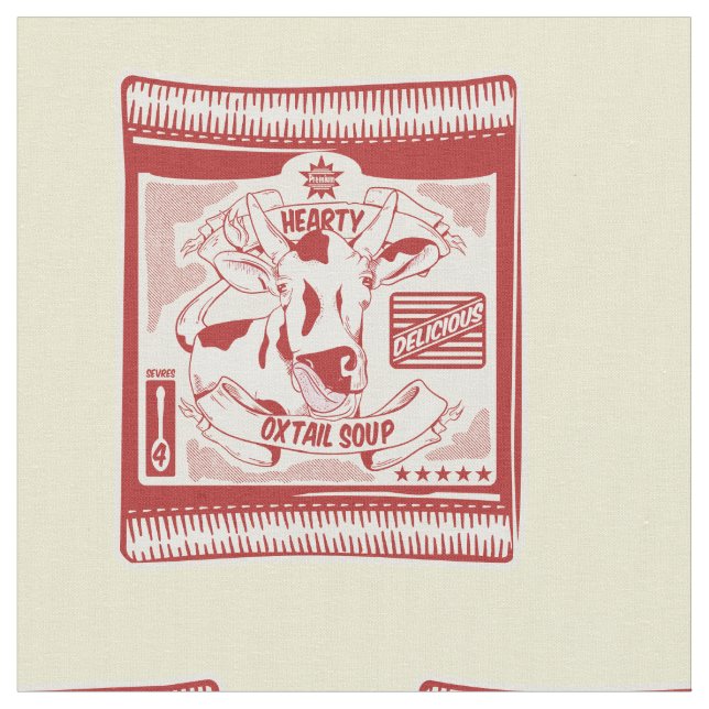 Oxtail soppa pop tyg (Närbild)