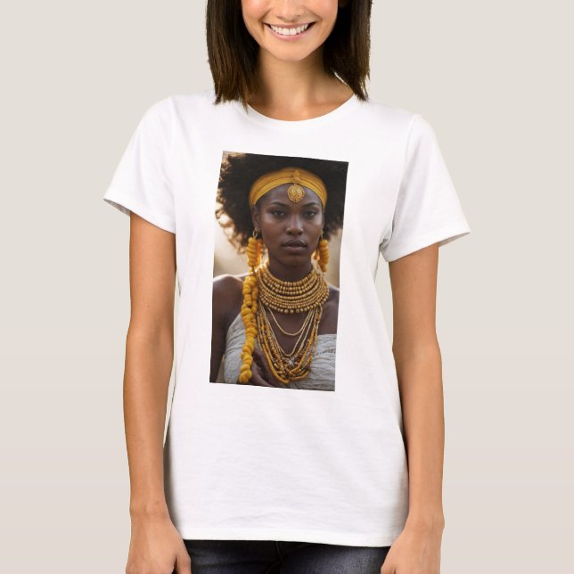 Oxum (Oshun) - Kärlek och flodernas radikala gudin T Shirt (Framsida)