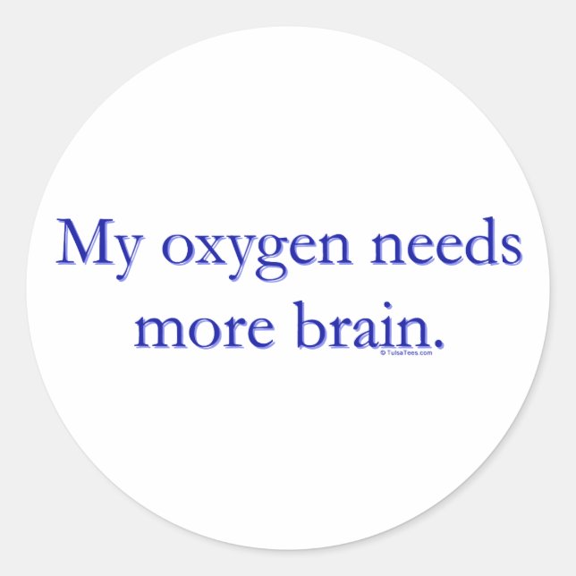 Oxy Brain Runt Klistermärke (Framsida)