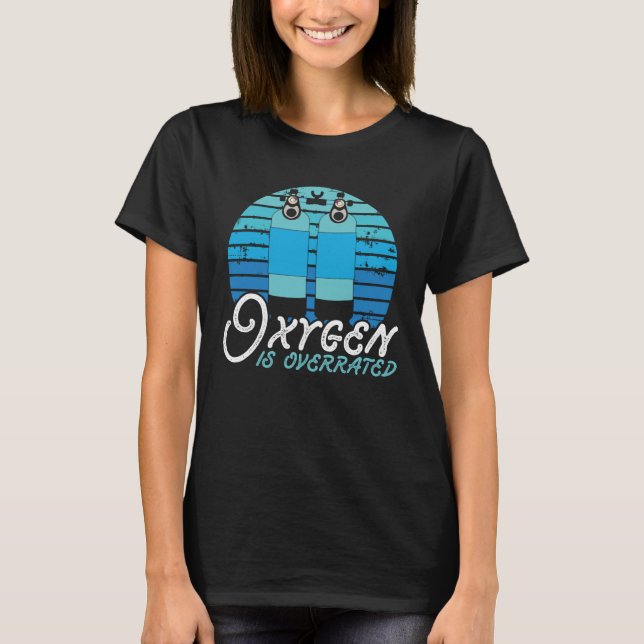 Oxygen Is Overrated Swim Coach  Swimming T Shirt (Framsida)