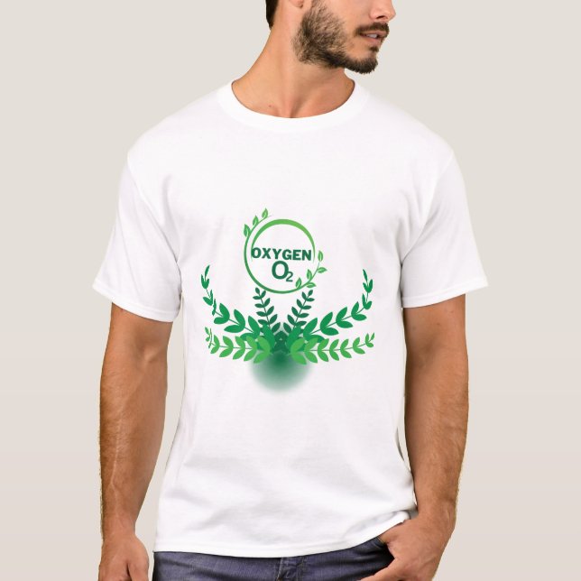 "OXYGEN" logotyp designad T Shirt (Framsida)