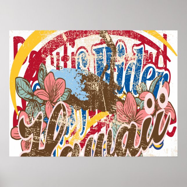 Oxygentees Vintage Surfa Rider Poster (Framsidan)